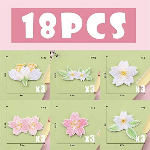 Bymivofun 18 toppe autoadesive floreali, toppe con...