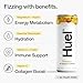 Huel Energy+ | Refreshing Plant-Based Drink with Real Fruit | 200mg of Caffeine and 27 Vitamins & Minerals | 35 Calories per 12 FL Oz, 12 Pack (12 Pack, Pineapple & Mango)