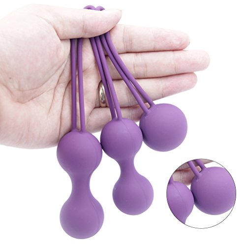 Amosfun 3 peças de bolas de peso Ben Wa Kegel para controle da bexiga do assoalho pélvico