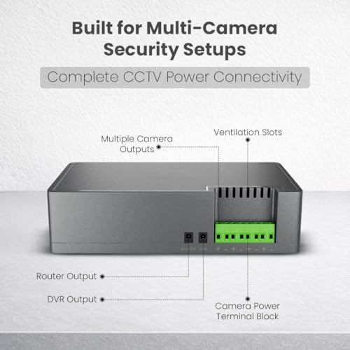 Image of Lapcare Cube IX CCTV UPS with Lithium-ion Battery | 5.2Ah Backup | Auto Switch Over | DC12V Output | Deep Discharge | Supports 6 CCTV Cameras | Compact and Portable | Made in India