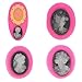 3D Retro Cameo Picture Frame Lady Avatar Mold Angel Fairy Fondant Silicone Mold for DIY Cupcake Cake Topper Decoration Chocolate Candy Ice Cube Gum Paste Crystal Pudding Desserts Ice Cream Jelly Shots