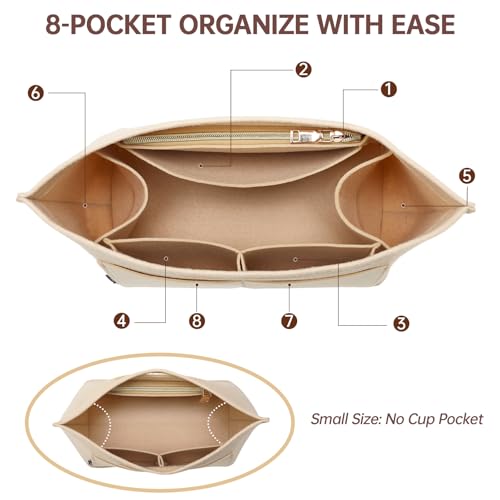 OPPOSHE Felt Purse Organizer Insert