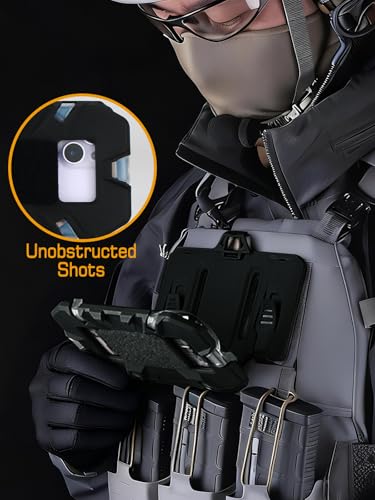Image of Tactical Molle Plate Carrier Vest Phone Chest Mount Holder