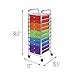 Honey-Can-Do CRT-02214 Rolling Office Organizer, 10-Drawer,Multicolored