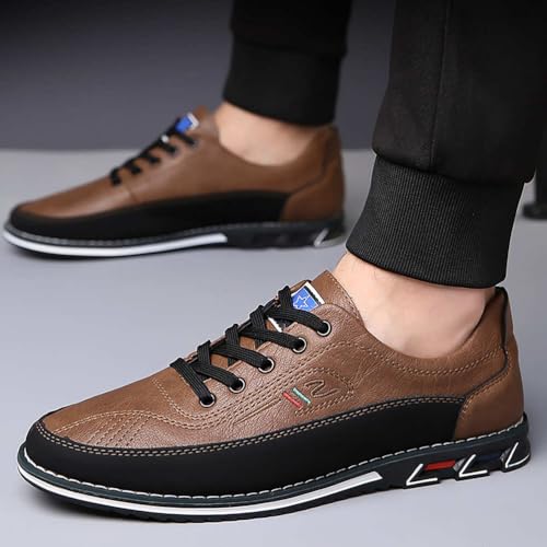 Mens Fashion Sneakers Classic Casual Dress Shoes Stylish Lace-Up Oxford Shoes for Men2