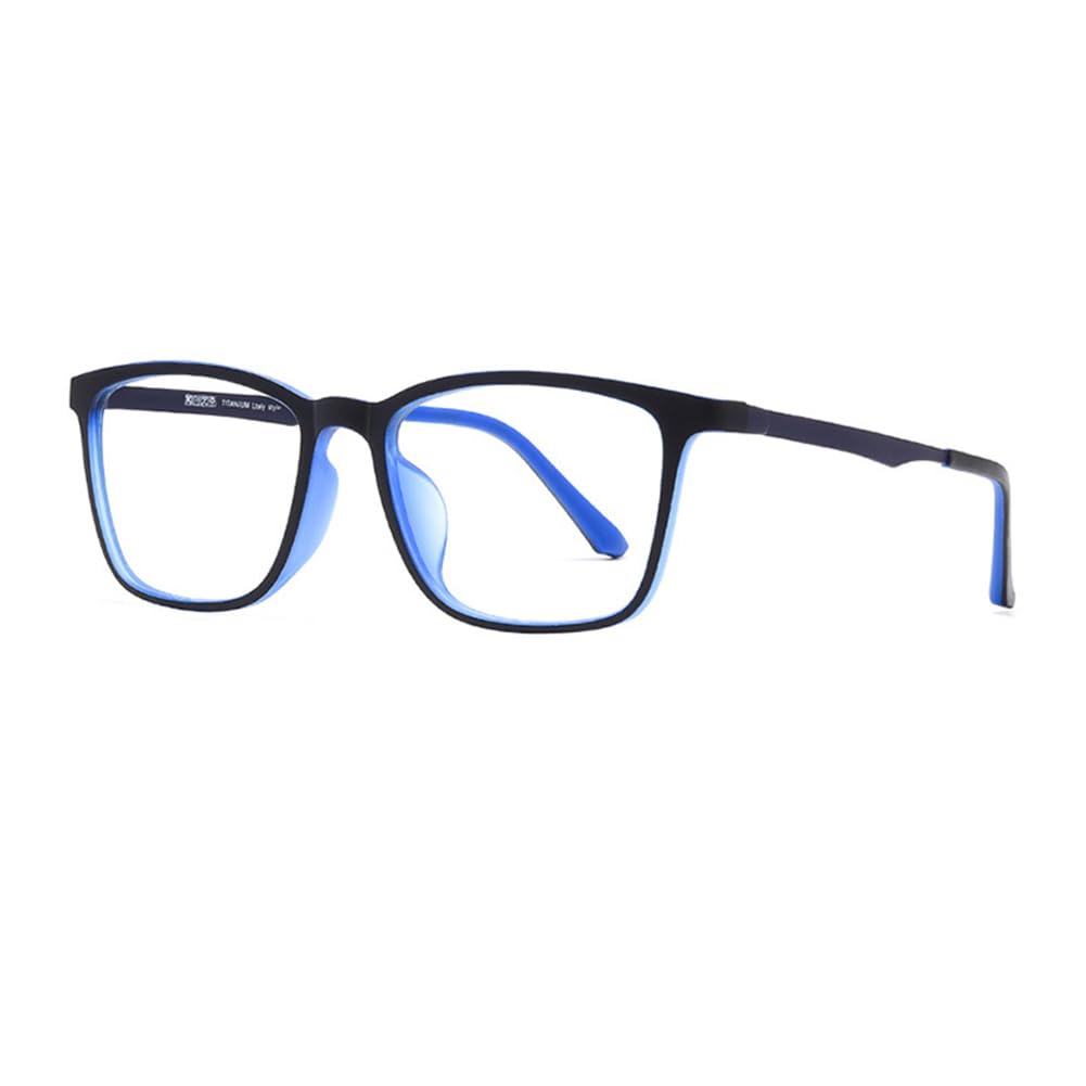 JIETIAN Hombres de Titanio Puro multifocal progresiva Anti-luz Azul lectores, HD Lente de Resina asférica Gafas de Lectura,02,+2.5