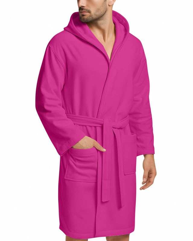 NARCISO - Accappatoio Uomo Donna Microfibra Economico con Tasche Cappuccio e Cintura, Ideale per Casa, Viaggio, Palestra, Tessuto Morbido e Comodo, Taglie dalla S alla XXL