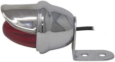 Lowrider Mini Bee - Luz de bicicleta para bicicleta con visera cromada, (rojo)