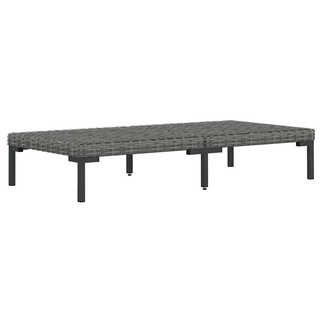 Juego de salón de jardín de 3 piezas, mesa de café de ratán, sofá