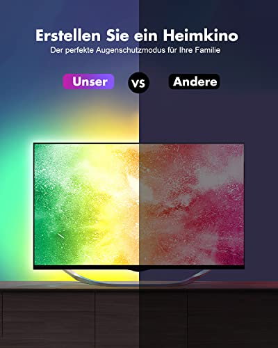 FUPT LED Strip,LED Streifen, USB, RGB, Timer Einstellung, Lichterkette mit Fernbedienung, Musik-Synchronisation, Farbwechsel, Band-Lichter für Beleuchtung,(3m)