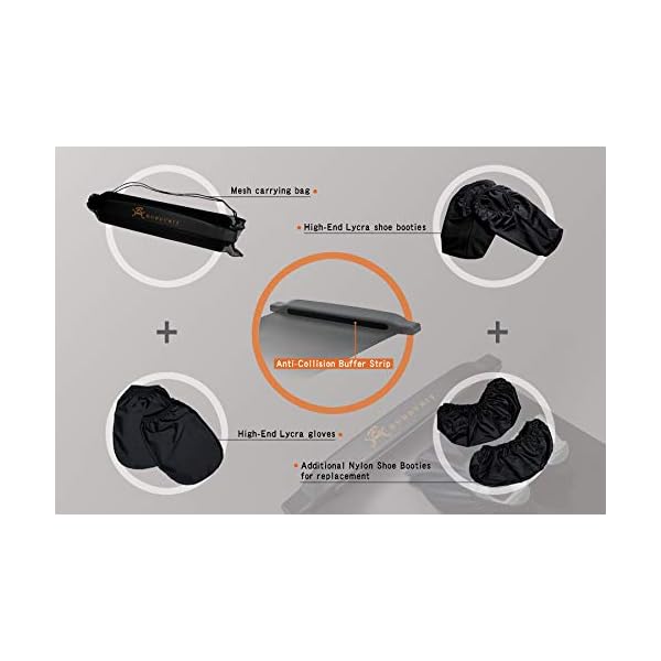 BuddyHit Slide Board - Home Gym Equipment for Workout and Balance Cardio Exercise- Fitness Deluxe Edition with Lycra Gloves and Shoe covers - 7.5 Feet Made in Taiwan