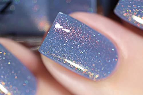 Image of ILNP Dusk To Dawn - Dusky Blue Holographic Nail Polish