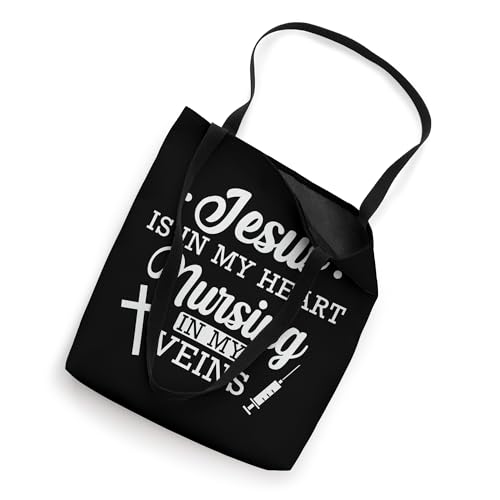 Bolso tipo tote para enfermeras con diseño 'Jesus Heart Nursing in My Veins' miniatura 2