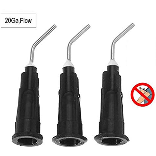Csnsd Bent Dispensing Tip Needle 150Pcs 20 Gauge Black Disposale Dental Pre-Bent Blunt Tip Irrigation Needle Tips For Oil Or Glue Applicator #TOP2