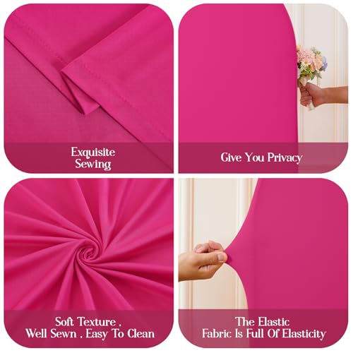Arch Backdrop Cover Set of 3 Pink Arch Covers Stretchy Backdrop 4FT 5FT 6FT Baby Shower Birthday Party Wedding Spandex Arch Stand Cover Ceremony Banquet Bridal Shower Decoration by Little Funny - Image 6