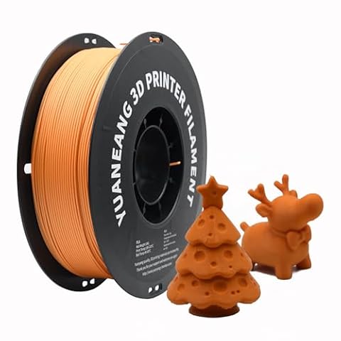 YUANEANG Matte PLA 3D Printer Filament, 1KG Spool(2.2lbs) 1.75mm for Most FDM 3D Printers,Sunrise Orange