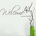 LovingIn XQ1 Butterfly Pattern Welcome to Our Home Quotes Saying Vinyl Wall Sticker, 71X21cm