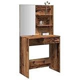 Coiffeuse avec miroir en bois ancien 74,5 x 40 x 141 cmTables