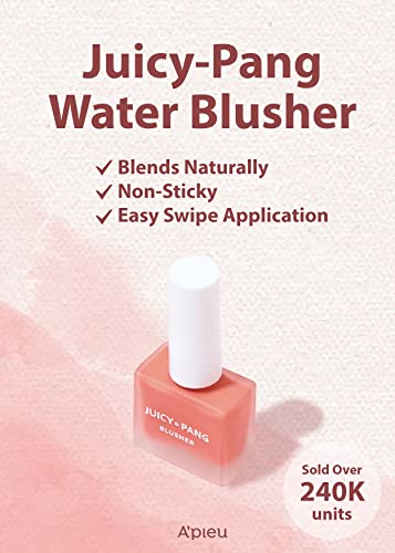 A'pieu Juicy-Pang Water Blusher (Cr01 - Peach) - Korean Liquid Blush For Cheeks K Beauty Makeup #TOP1