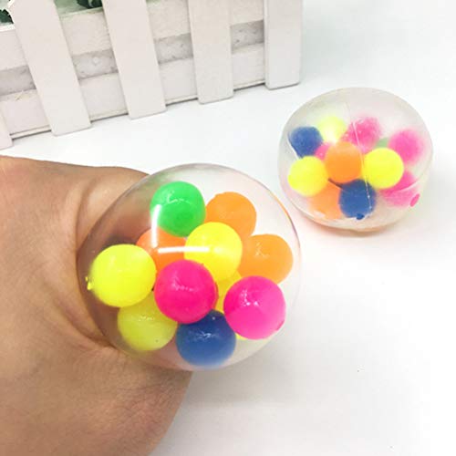 Bolas de compressão sensorial de silicone transparente, bolas antiestresse para alívio da ansiedade,