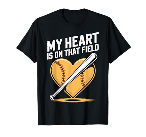 Softball Coach My Heart Is On That Field T-Shirt