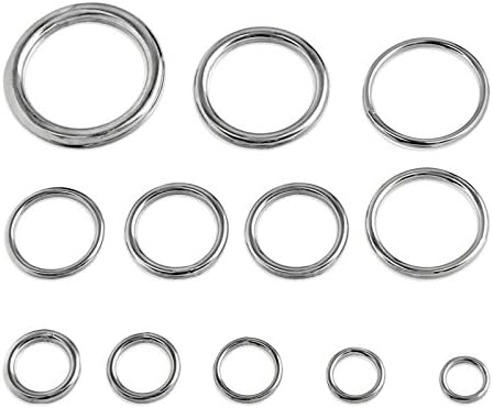 Round Welded Type 316 Stainless Steel Rings - Select from 12 Sizes - 5/8" to 2-3/4"