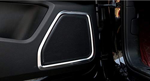 Silver Interior Car Door Speaker Frame Trim Cover 4pcs for Porsche Macan 2014-2018