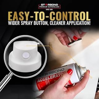 STARBOND Thick CA Glue (3X 2 oz) with Accelerator (3X 6 oz) - Super Craft Glue for Wood, Plastic, Metal, Leather, Ceramic - Cyanoacrylate Glue for Woodworking, Woodturning, Guitar, Hobby