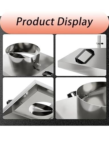 Campana de humo de acero inoxidable, colector de humo industrial para soldadura y corte láser, sistema de extracción de polvo, 19.7 x 15.8 pulgadas, filtración de aire eficaz