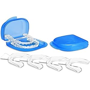 Mund Wache Nacht Zähne Schleifen Biss Schiene für Muscle Entspannung In Lagerung Schachtel, 4-Stück