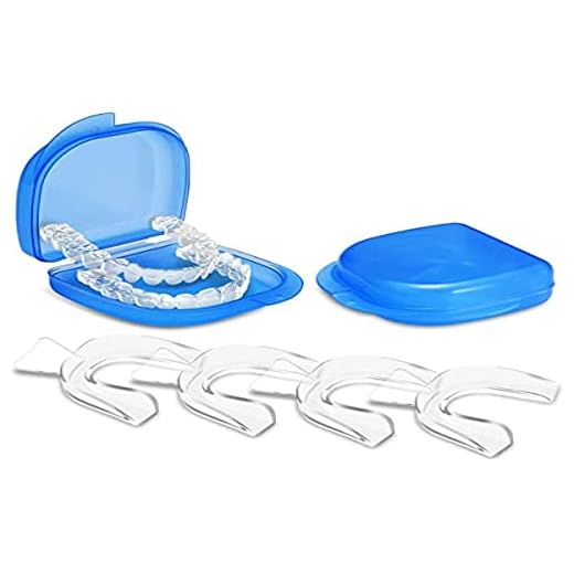 4 Pcs Aufbissschiene, Mouthguard, Anti-Schnarchen, Anti-Zähneknirschen, Professionelle Zahnschutz beim nächtlichen Zähneknirschen, beißschiene für Muskelentspannung, inkl. Aufbewahrungsbox