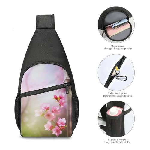 Mochila Bandolera Spring Flower para Senderismo Casual miniatura 5