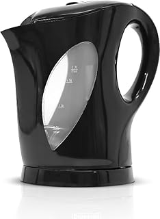 Bargain House – Electric Jug Kettle – Cordless – Swivel Base with Manual Lid – Concealed Heating Element - Auto-Shut off – Boil Dry Protection – Fastest Boiling - Easy to Use – Capacity 1.7L (Black)