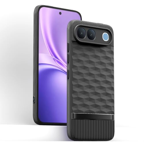 Image of Pikkme Back Cover for Vivo S2 5G Camera Protection 3D Hexa Cube Design Silicone Protective Bumper Case (Black)