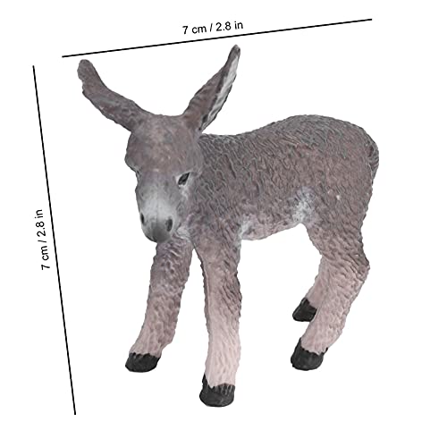 Fournyaa Bauernhoftierfigur, Simulation Tierfigur Esel Realistisches Bauernhoftier für Zuhause Puppenhaus für – Bild 6