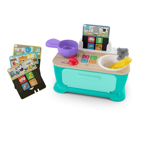 Image of Baby Einstein + Hape Magic Touch Kitchen Play Toy Cooking Stove Set with Real Sounds and Music, Fine Motor Skill Development, Ages 1, 2, 3, 4+
