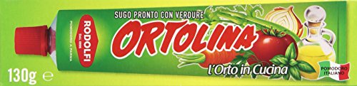Rodolfi – Ortolina, Sugo Pronto con verduras, tomate a Parma – 8 tubos de 130 g [1040 G]