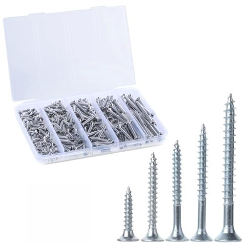 Mr. Pen- Wood Screws Assortment Kit, 152 pcs, Silver, Phillips Tips, Assorted Wood Screws, 6 Sizes (2”, 1-1/2”, 1-1/4”, 1”, 3/4”, 1/2”)