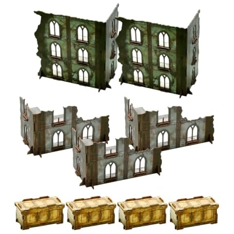 Jucoci Battlezone Creation Kit 15PCS Tabletop Terrain Wargame Terrains Set Compatible with WH40K Cover