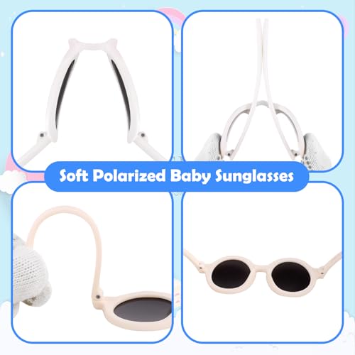Baby Sunglasses with Strap Polarized Flexible UV400 for Infant Toddler Boys Girls Age 0-36 Months4