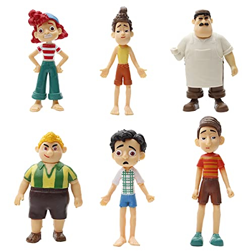 6 Pcs Luca Cake Topper, PVC Luca Toys Figures Toy, Dessert Table Decorations for Home Office Collectible Decoration Ornaments Kids Gift.