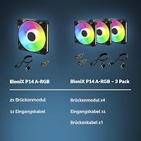 ARCTIC BioniX P14 A-RGB 3er-Pack, 140 mm PWM-Lüfter mit Daisy Chain – Ansicht 7