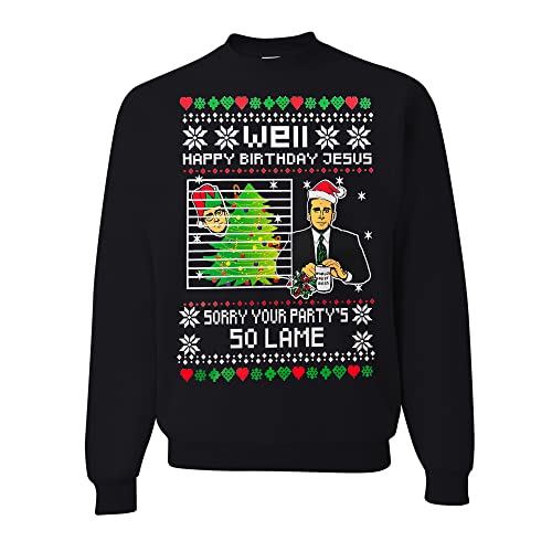 wild custom apparel Santa Mike Michael Scott The Office Ugly Christmas Sweater Crewneck Sweatshirt
