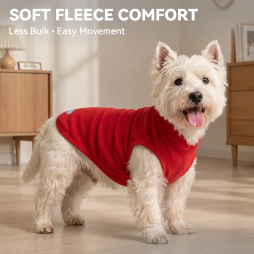 Image of cyeollo 2 Pack Fleece Dog Sweater Pullover Lightweight Reflective Jacket
