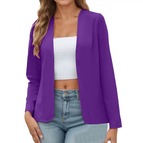 Veste femme mi saison coupe ajustée chic et extensible en couleur unie