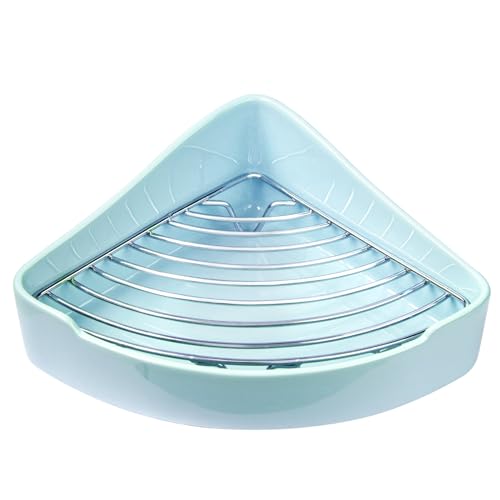 Cutomo Ceramic Corner Litter Box for Small Pets Tip-Proof Chew-Resistant Perfect for Hamster Guinea Pig Sugar Glider Hedgehog Syrian Hamster Chinchilla Gerbil and Ferret (Blue)
