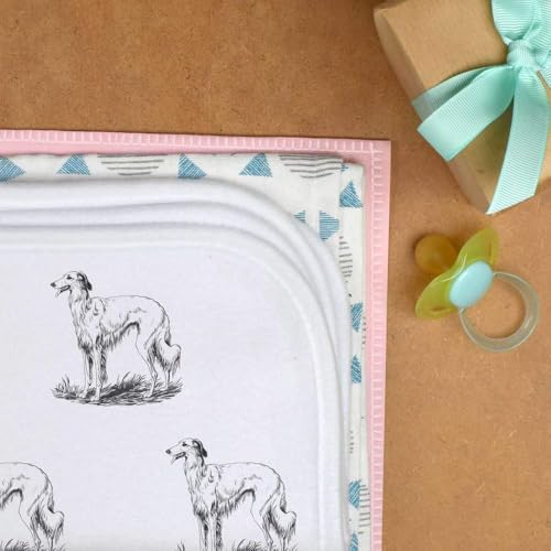 Azeeda 'Borzoi Dog Standing Side View' Baby Burp/Wash Cloth (BC00033312)3