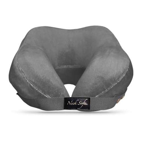 Chiropractic Neck Support Pillow with Memory Foam, Grey