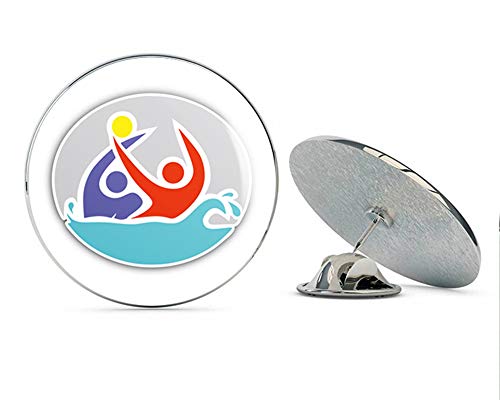 Water Polo Emblem Round Metal 0.75