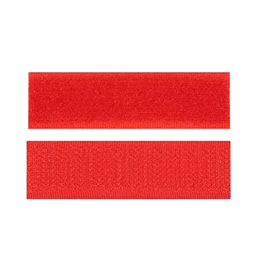 GYZD Cinta De Velcro con Adhesivo - 9 Estilos - Cinta Rectangular Resistente - Sujetador Trasero Adhesivo Multiusos,Rojo Cover